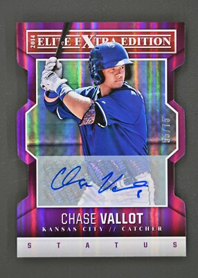 2014 Panini Elite Extra Edition #10 Chase Vallot /75 Auto Purple Status Die-Cut