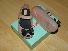 Mini Melissa Ultragirl Bow Pink/Black toddler size 7 US 22/23 EURO - NEW