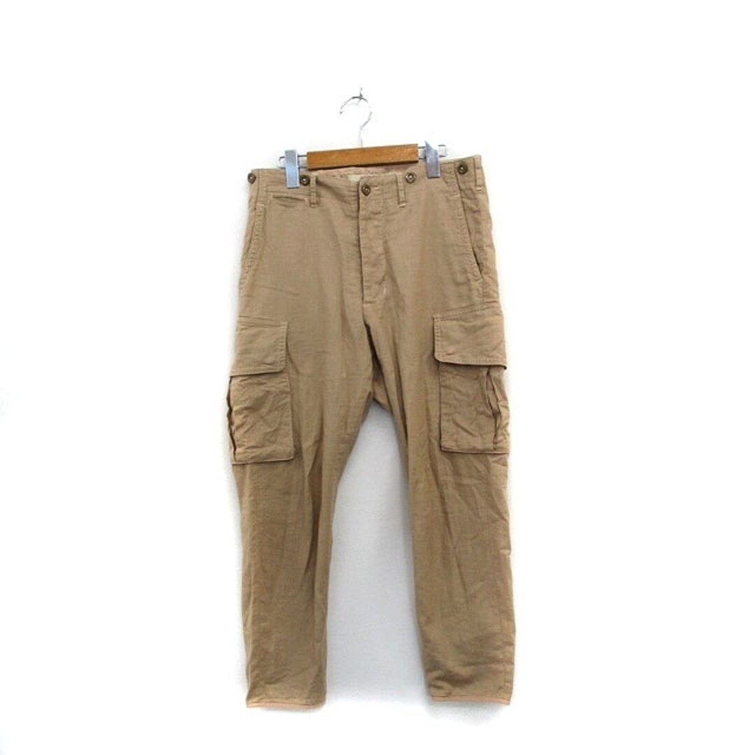 【EZKATON】25SS★ Course Washed Cotton Pants ENSOR CIVET CARGO PANTS COTTON 1 BEIGE KT25 Used