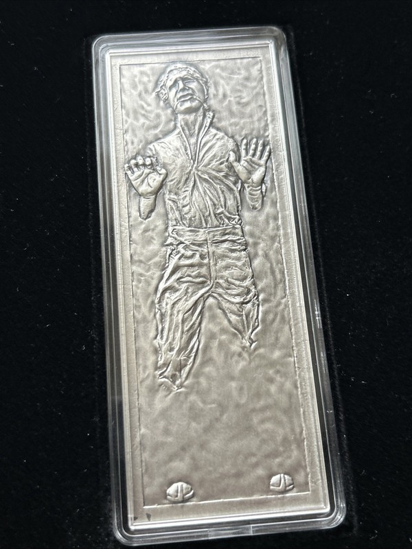 10 ounce silver Hans Solo Star Wars In Carbonite NZ Mint Limited To 1000
