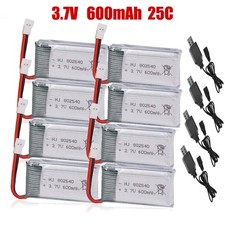 8 3.7V 600mAh 25C Lipo battery XH2.54 Plug For Syma X5c X5c-1 X5 RC Quadcopter