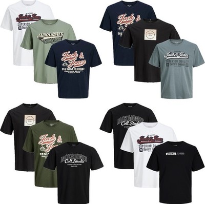 Jack Jones T-Shirt Herren *3er Pack* Rundhals Shirt S M L XL 2XL