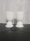 Vintage Anchor Hocking Milk Glass Double Egg Cups/Some Staining Inside