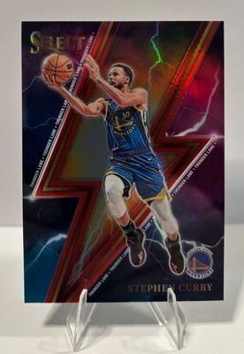 2023-24 Panini Select Stephen Curry Thunder Lane Silver Prizm Warriors V