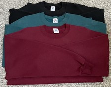 Vintage 90s Jerzees Super Sweats Crewneck Sweatshirt Lot of 3 USA Made L