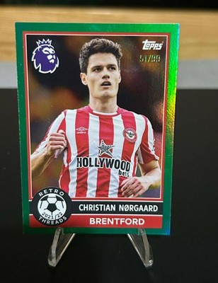 Topps Premier League 2026 Christian Norgaard Retro Threads /99 Green C643