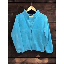 Vintage L.L.Bean Boys Youth Sky Full Zip Blue Fleece Jacket Size Large