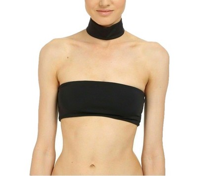 Onia x Kith Damen Schwarzes Bandeau Bikini Top Mit Choker Laura, NWT