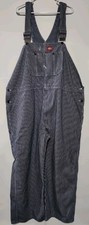 Men's 54 x 27 - Dickies Striped CARPENTER COTTON DENIM ZIPPER FLY BIB OVERALLS