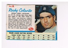 1962 Post Cereal #19 Rocky Colavito (Hand Cut)
