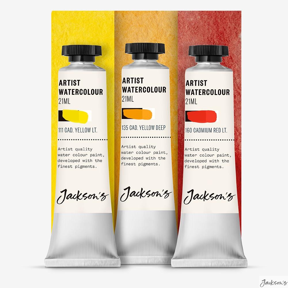 Artist Watercolour Paint Jackson's WJ21CSET Water-Based Tube Painting Profess...