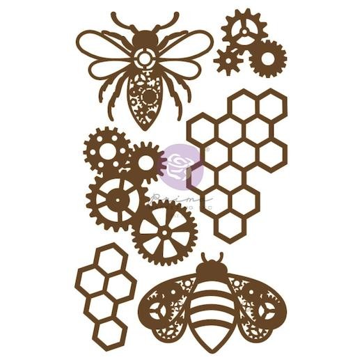 Prima Marketing Laser Cut Chipboard - Powerful Bees 6pcs