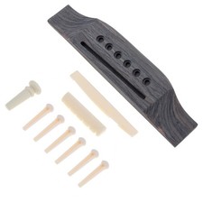 1 Set Wood Folk Acoustic Guitar Parts Bridge Pins / Bridge Pad / Saddle / Nut US