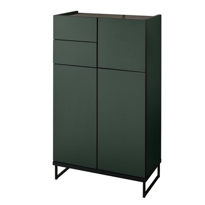 Highboard - grün - schwarz - 60 cm breit