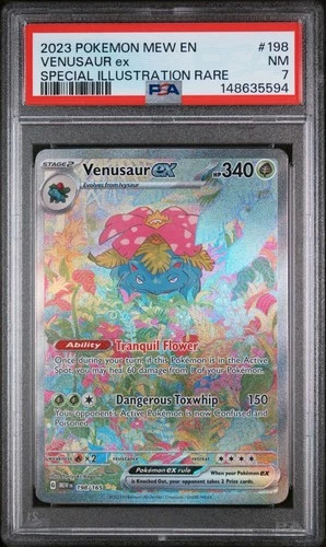 2023 POKEMON SV 151 #198/165 VENUSAUR EX SPECIAL ILLUSTRATION RARE PSA 7