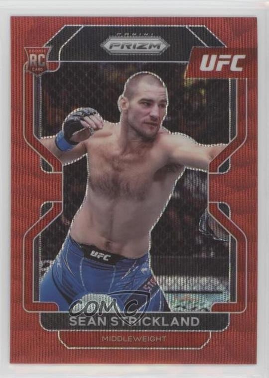 2022 Panini Prizm UFC Ruby Wave Prizm Sean Strickland #172 xi9