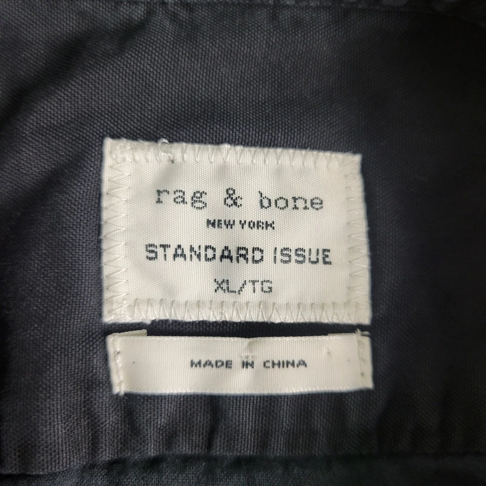 Rag & Bone Edición Estándar Para Hombres XL Negro Sólido Abotonado Manga Larga Foto 4 de 4
