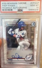 2020 Bowman - Chrome Prospects Autographs Andy Pages #CPA-AP (AU, RC)