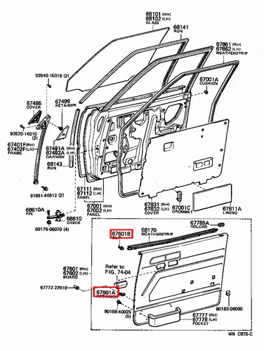 Genuine 4Runner VZN66 VZN61 RN75 RN70 RN66 RN65 RN61 Front Door Trim Clip x5 - Picture 14 of 20
