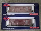 TWO 2 ATLAS O 3-RAIL ROCK ISLAND RI 40’ SLIDING DOOR BOX CARS 0-508-1/2 C-8 — photo 1