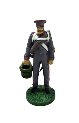Vintage Metall Preußischer Soldat Figur Battle of Waterloo 1815