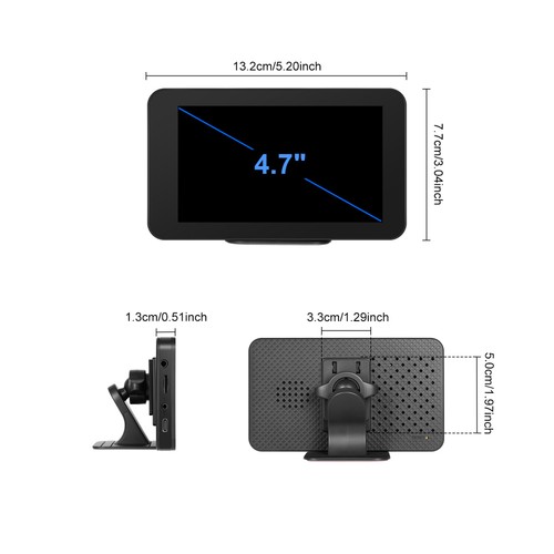 4.7" Zoll Tragbarer Apple CarPlay und Android Auto Wireless Display Autoradio - Bild 15 von 24