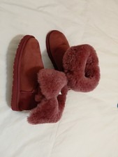 UGG Bailey Button Bling Boot Sz 5 Suede Shearling Excellent Condition 103