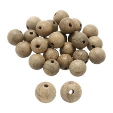 200pcs 8mm Golden Silky Wood Round Polished Wooden Loose Beads for Craft