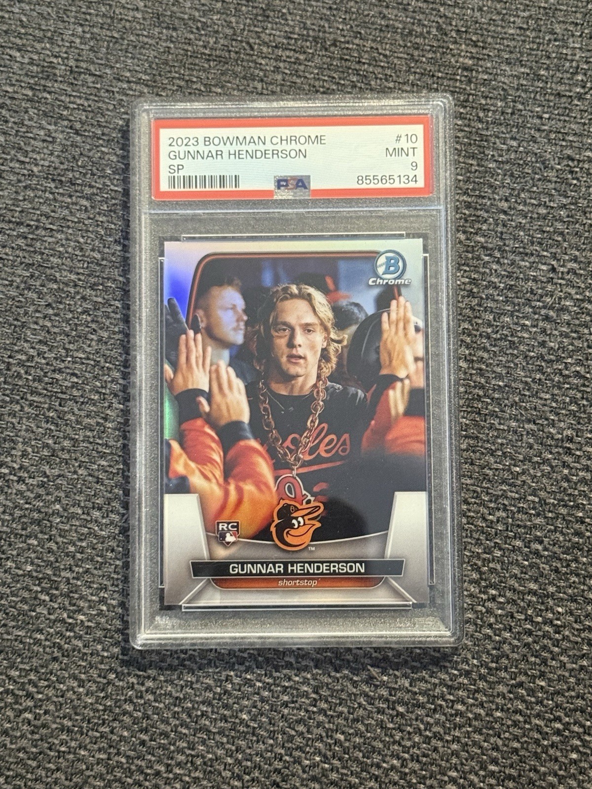2023 Bowman Chrome SP Gunnar Henderson Rookie Card RC PSA 9