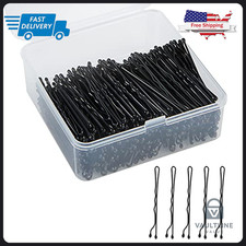 400 Count Stainless Steel Bobby Pins - 1.4 Inch Black Hair Pins for Styling