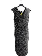 Gina Bacconi Bodycon Midi Dress UK14 in Black