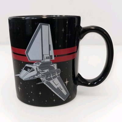 Star Wars Kaffeebecher 10 Unzen Starship G3 Schwarz Rot Sterne Teetasse Sammlerstück 