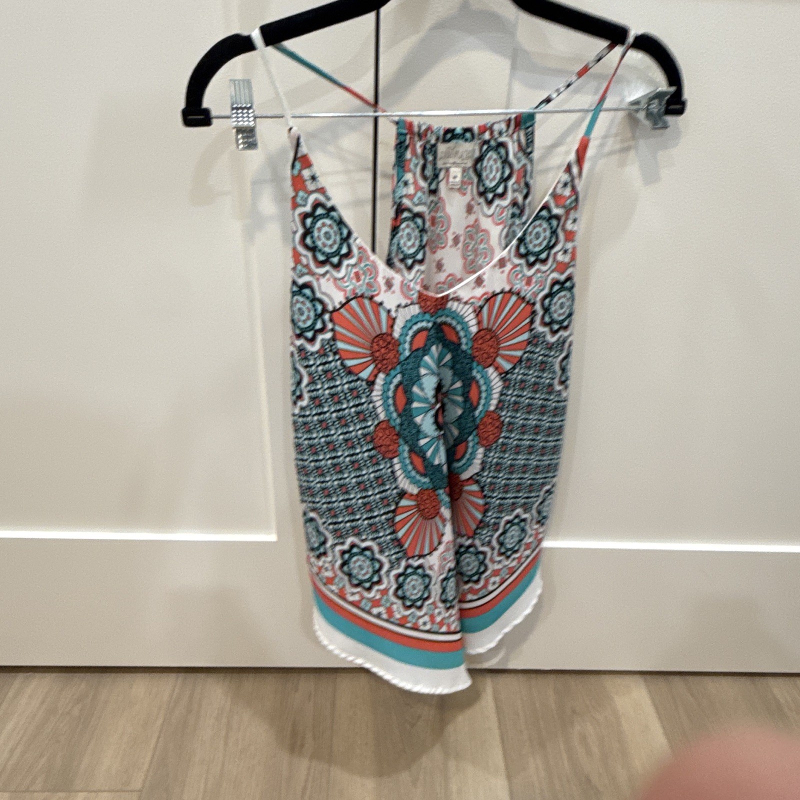 Soulmates Women's V-Neck Geometric Jersey Cami Tank Multicolor Size M