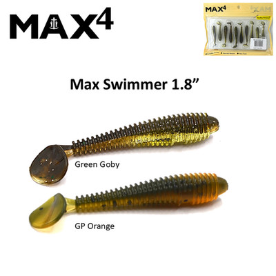 MAX4 Max Swimmer 1.8'' paddletail swimbait, floating, durable