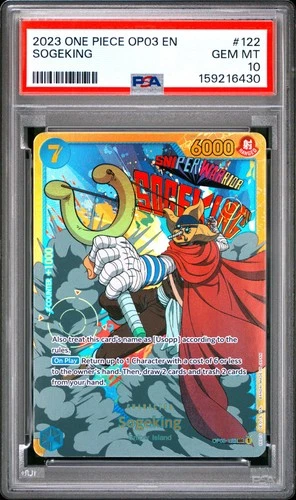 2023 ONE PIECE OP03-PILLARS OF STRENGTH #122 SOGEKING PSA 10
