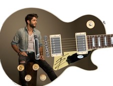Thomas Rhett Signed 1/1 Custom Graphics Guitar ACOA