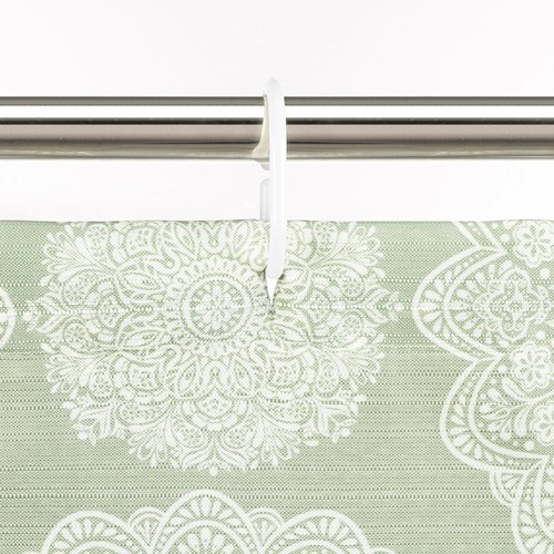 Linnea Medallion Print Shower Curtain Set with 12 Shower Curtain Rings and Mi... - Picture 4 of 7