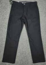 Men's Relaxed Pants 34x30 Black Tapered Leg Lee Extreme Motion Tagged 33x30 