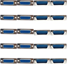 20PCS DB15 Male and Female Solder Type Connector, RS232 Serial 15 Pin D Sub Adap