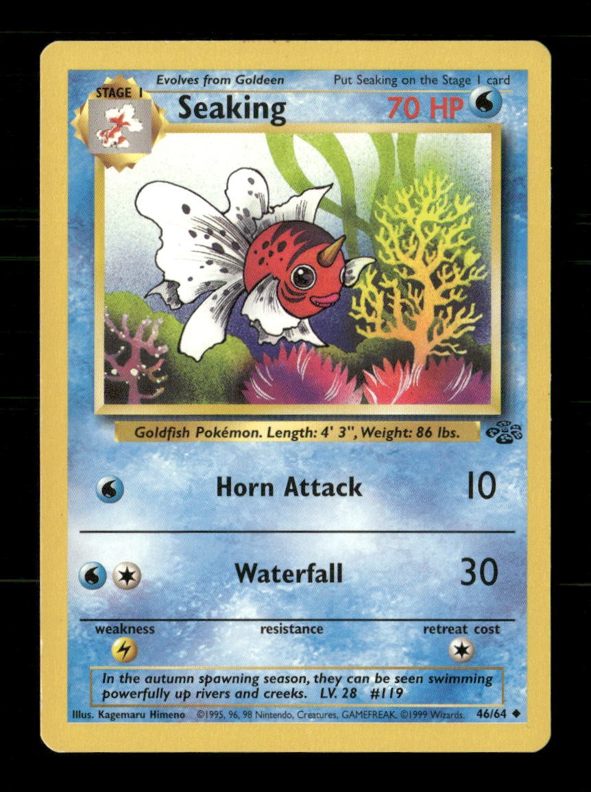 Seaking 46/64 Jungle Unlimited MP Pokemon
