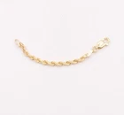2mm Diamond Cut Rope Chain Extender Necklace Pendant Real 10K Yellow Gold