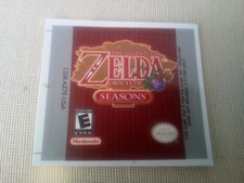 THE LEGEND OF ZELDA ORACLE OF SEASONS (USA) GameBoy COLOR GBC replacement label