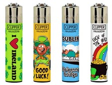 Ireland Clipper Lighters Funny Cool Rare Clippers Irish Leprechaun Dublin Gas