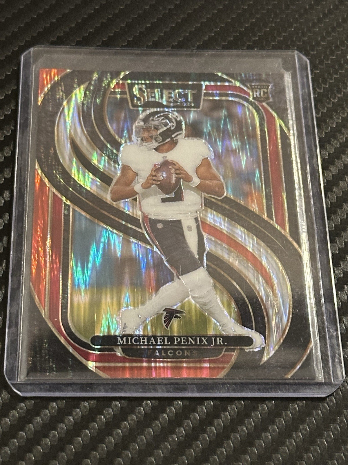 2024 Select Premier Level Michael Penix Jr. #110 Black & Red Shock Prizm Rookie