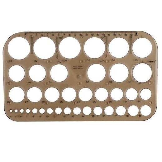 Koh-I-Noor Circles Template (Metric)