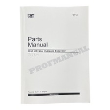 Caterpillar Cat 303E CR Mini Hydraulic Excavator Parts Catalog Manual HHM1-Up