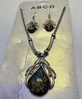 Necklace & Earrings Set  ABCD Statement Fashion Chunky Vintage Glamour Costume  — photo 3