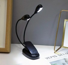 Portable 4 Led Reading Light Clip On And Battery Operated