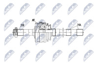 NTY Antriebswelle NPW-ME-202 FüR Mercedes Klasse W463 AMG 463 272 274 275 500