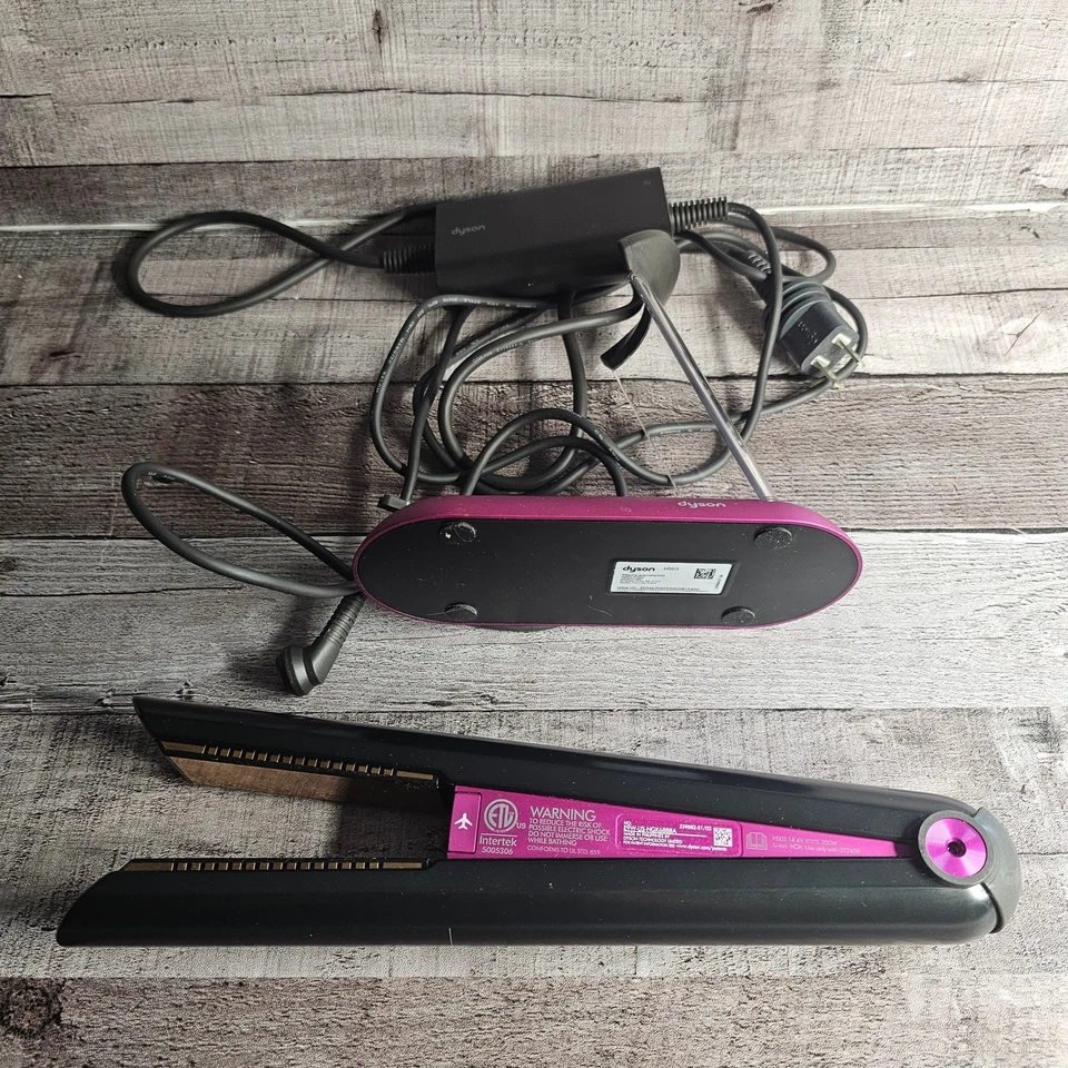 Plancha de pelo Dyson Corrale negra fucsia cargador magnético regalo Foto 3 de 4